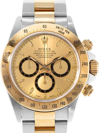 Rolex Pre-owned Rolex Cosmograph Daytona Chronograph Automatic Champagne Dial Mens Watch 16523 CSO