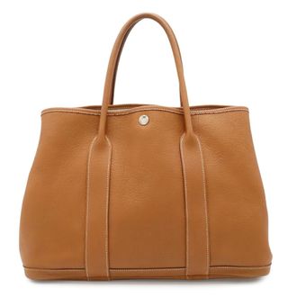 Herm&egrave;s Camel Light Brown Yellow Negonda Leather Handbag Tote Bag (Pre-Owned)