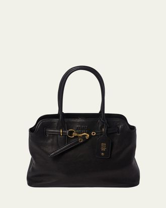 Miu Miu Aventure Large Leather Shoulder Bag