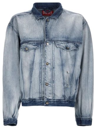 Diesel D-Denver-Fsi1 Cropped Denim Jacket