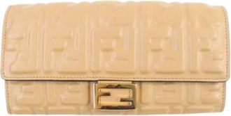 Fendi Pre-owned Wallets, female, Beige, Size: ONE SIZE Pre-owned Leather Wallet