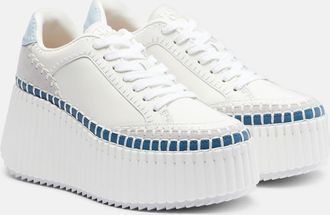Chlo&eacute; Chlo&eacute; Nama leather platform sneakers