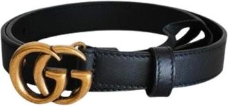 Gucci Pre-owned Belts, female, Black, Size: ONE SIZE Pre-owned Leather Belt