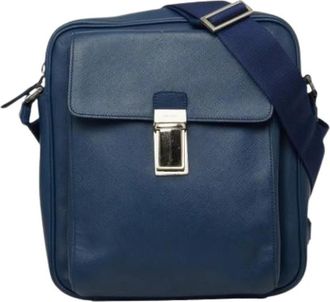 Prada Pre-owned Shoulder Bag - Dames - Vintage Schoudertas - Blauw - ONE Size - Leer - Vintage
