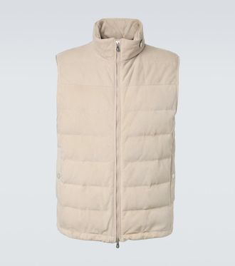 Brunello Cucinelli Suede down vest