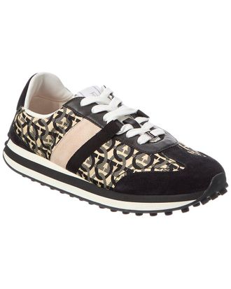 Ferragamo Ferragamo Gancini Canvas & Suede Sneaker