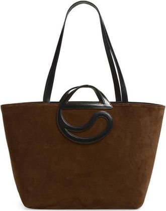 Coperni C Handle Suede Tote in Brown Brw at Nordstrom