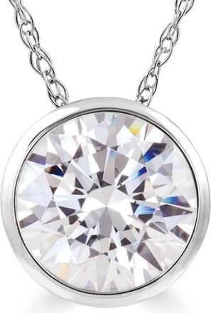 Pompeii3 1 Ct Solitaire Lab Grown Diamond Pendant Necklace in 14k White or Yellow Gold