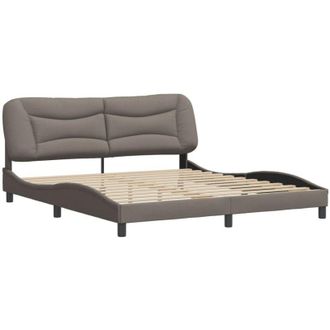 vidaXL Cama Sin Colch&oacute;n Tela Gris Taupe 180x200 Cm Vidaxl