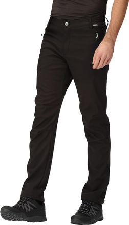 Regatta Great Outdoors Mens Adventure Tech Geo II Wind Resistant Regular Leg Softshell Trousers (44) (Black)