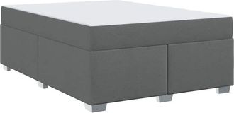 vidaXL Vidaxl - Estructura De Cama Gris Oscuro 160 X 200 Cm Tela