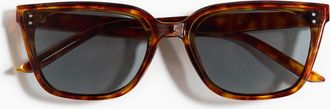H&M Eckige Sonnenbrille - Brown