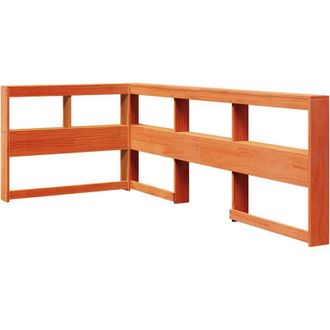 vidaXL Cabecero Cama Estanter&iacute;a Forma L Marr&oacute;n Encerado 80 Cm Vidaxl