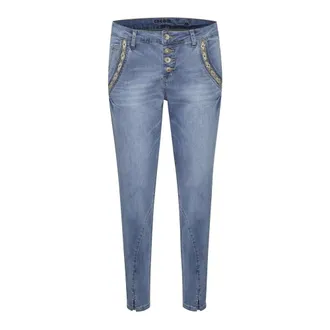 Cream Jeans in Denim Blu Chiaro Ricamati - - Jeans - Donna - Blu - W32