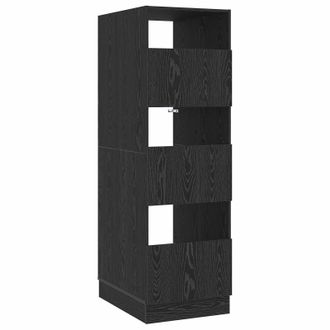 vidaXL Armario De Lavander&iacute;a Con Puerta Roble Negro 50 X 68 X 162 Cm Vidaxl