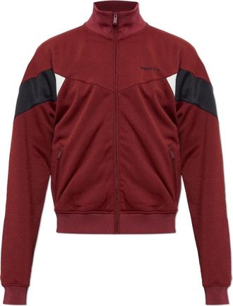 Alexander McQueen Sweatshirt met geborduurd logo - Heren - Vesten met rits - Rood - XL - Katoen - Hoodies & sweatvesten