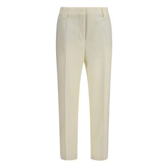 Versace Pantalones de Lana El&aacute;stica - Trousers - Mujer - Blanco - S