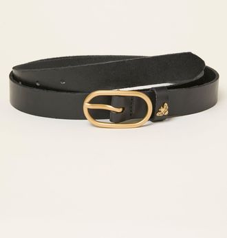 Fat Face FatFace Black Bee Stud Belt