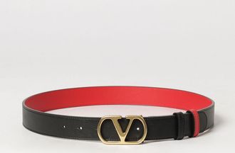 Valentino Garavani Cintura VLogo Signature reversibile in pelle di vitello liscia