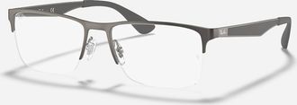 Ray-Ban Mens Rb6335 2855 Optics Eyeglasses Frame In Matte Grey