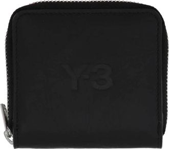 Yohji Yamamoto Zwarte Debossed Logo Ritsportemonnee - Dames - Portefeuilles - Zwart - ONE Size - Accessoires