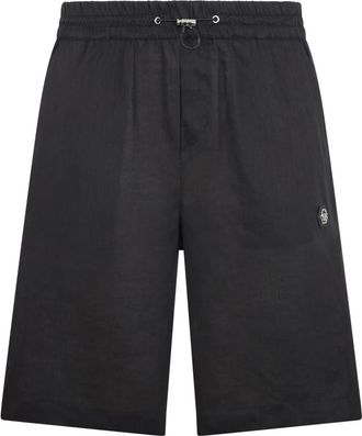Philipp Plein Korte Broeken, Heren, Zwart, L, Bowling Shorts Basic