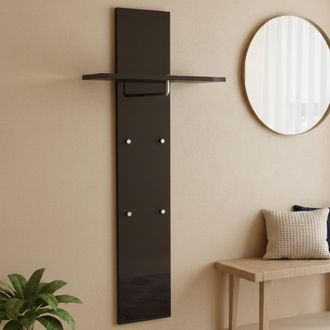 Dmora Muebles De Entrada Dlentin, Recibidor Multifunci&oacute;n Moderno, Mueble Multiusos Para Recibidor, 100% Made In Italy, Cm 50x27h140, Antracita Brillo - Dmor