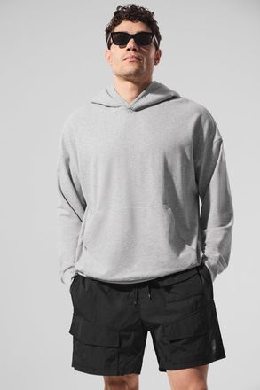 Alo | Double Take Hoodie in Athletic Heather Grey, Size: Large
