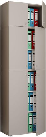 ebuy24 Armario De Oficina Vcm Xxl Con 5 Compartimentos Y Un Accesorio Armario De Archivo Moderno Con Puertas Giratorias Dimensiones Aprox. Al. 223 X An. 70 X