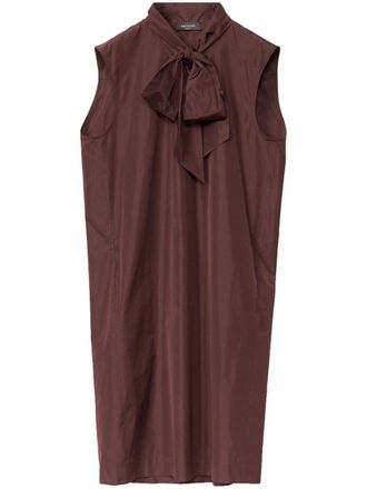 Fabiana Filippi taffeta dress - women - Silk/Polyester - S - Red