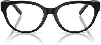Tiffany & Co. 52mm Cat Eye Optical Glasses in Shiny Black at Nordstrom