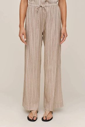 Bella Dahl Side Slit Beach Pants In Driftwood