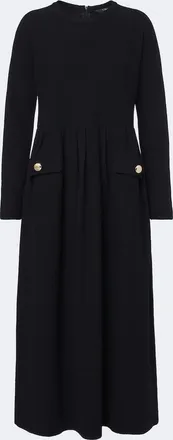 Max Mara Wool and cotton-blend midi dress