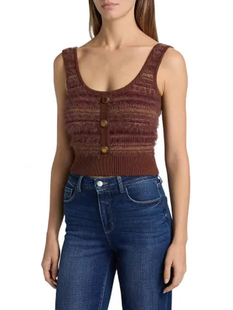 L'agence Galene Knit Tank In Natural Multi
