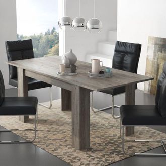 Dmora Mesa Extensible Marene, Extensible, Mecanismo De Extensi&oacute;n Central, Longitud M&aacute;xima 200 Cm, 200x90x75h Cm Roble Gris