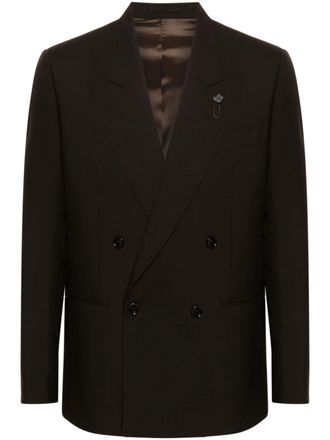 Lardini double-breasted blazer - Brown