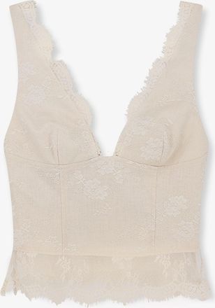 Pinko Top Janessa in lino con ricamo - PINKO - gender_Woman