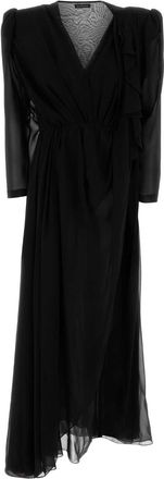 Balenciaga Zwarte Crepe Jurk