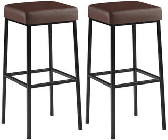 Clp Clp - Set De 2 Taburetes Montreal Altura 85 Cm Marr&oacute;n Negro