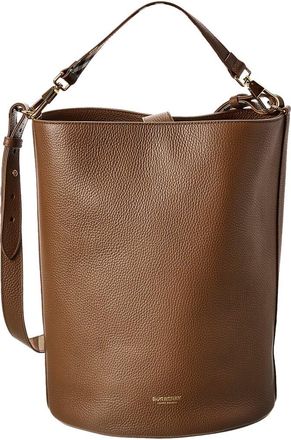 Burberry Logo Medium Leather Bucket Bag