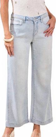 Tribal Audrey Hugging Flowy Wide Leg Jeans In Bondi Beach
