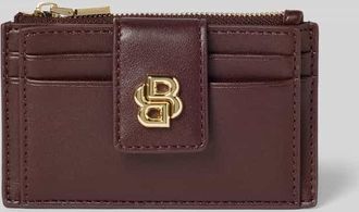 HUGO BOSS Portemonnaie in Leder-Optik Modell B_ICON in Dunkelrot, Größe 1