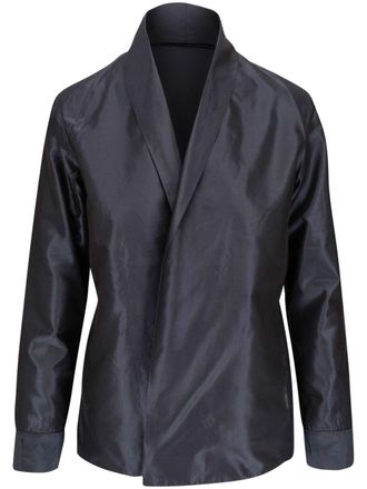 Peter Cohen shawl-lapel silk blazer - Black