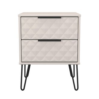 Lewis's Harlequin 2 Drawer Bedside in Kashmir Matt - Ready Assembled - Lewiss Home | TJ Hughes