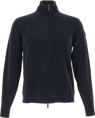 Roberto Ricci Design Velvet Full Zip - Heren - Vesten - Blauw - L - Truien & Vesten
