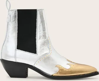 AllSaints Denver Studded Leather Western Boots