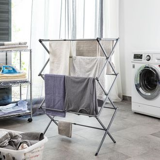 InnovaGoods Innovagoods - Tendedero Met&aacute;lico Plegable Y Extensible Con 3 Alturas Cloxy 11 Barras