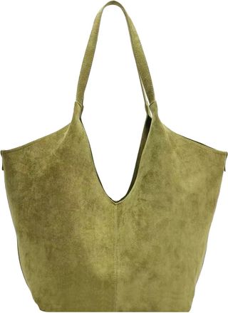 Generic Cymwer Women Faux Suede Underarm Shoulder Bag Large Capacity Tote Bag for Work Travel (Green)