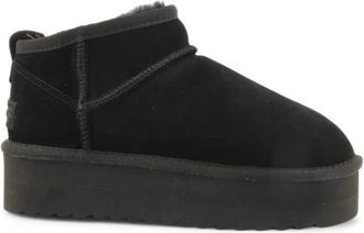 Colors Of California Shearpla 2 Enkellaars - Dames - Winterlaarzen - Zwart - 37 EU - Leer - Schoenen