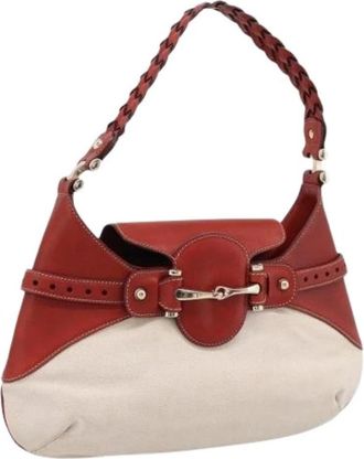 Gucci Pre-owned Vintage Schoudertas - Dames - Vintage Schoudertas - Rood - ONE Size - Leer - Vintage